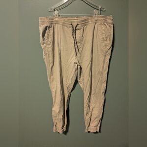 George Men's Beige Drawstring Jogger Pants